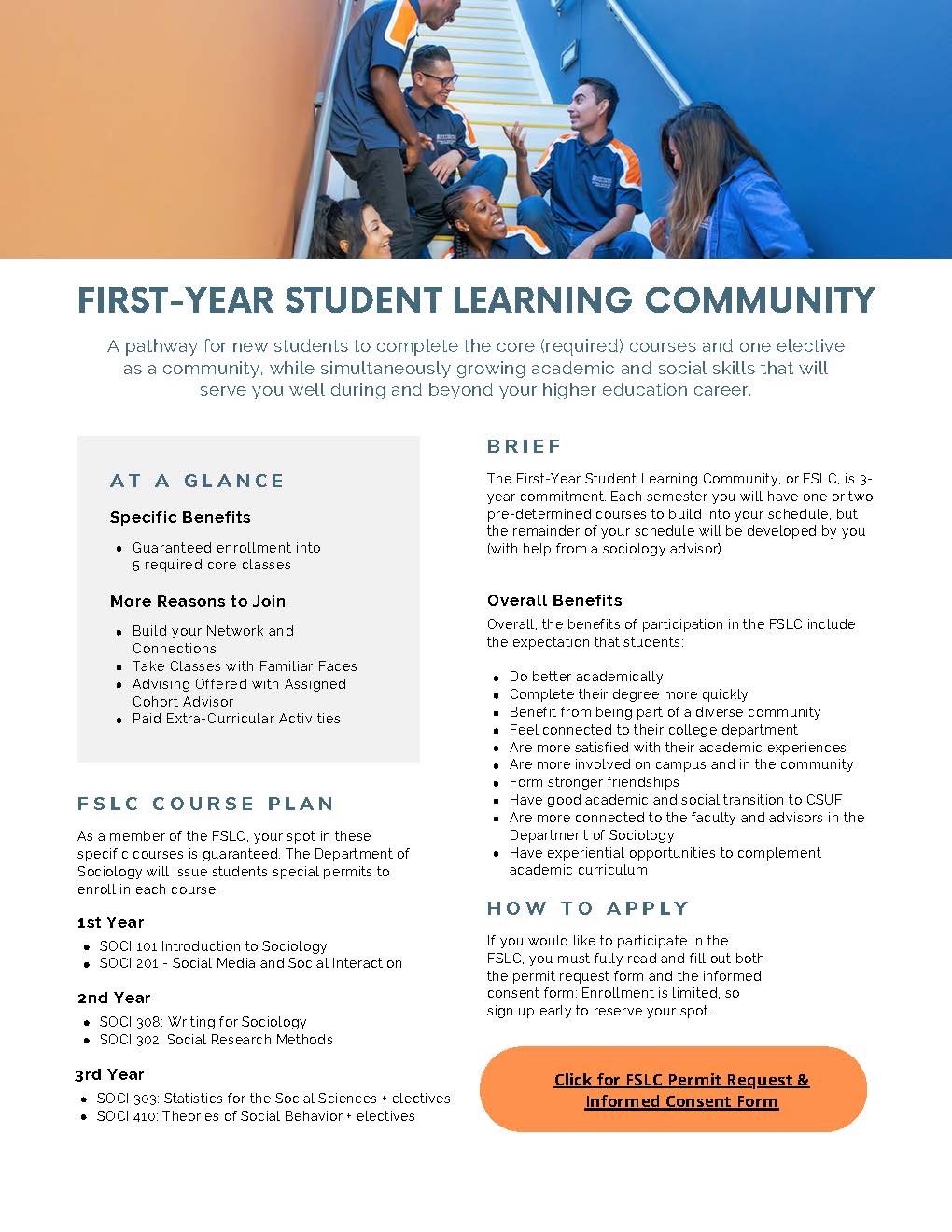Flyer for First Year Students