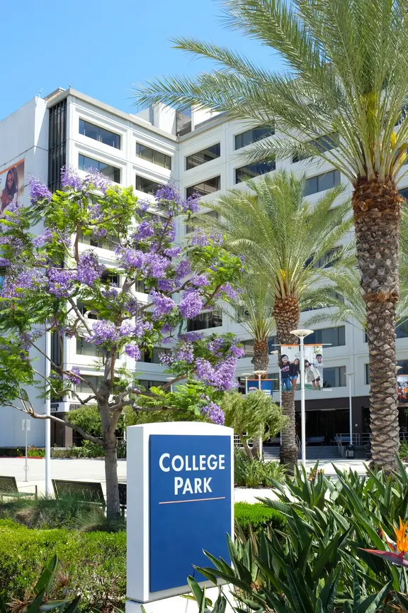 this is a side view of the Humanities building at Cal State Fullerton