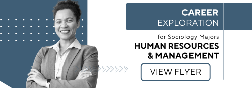 This is the human resources and management career button that links to the human resources and management career flyer