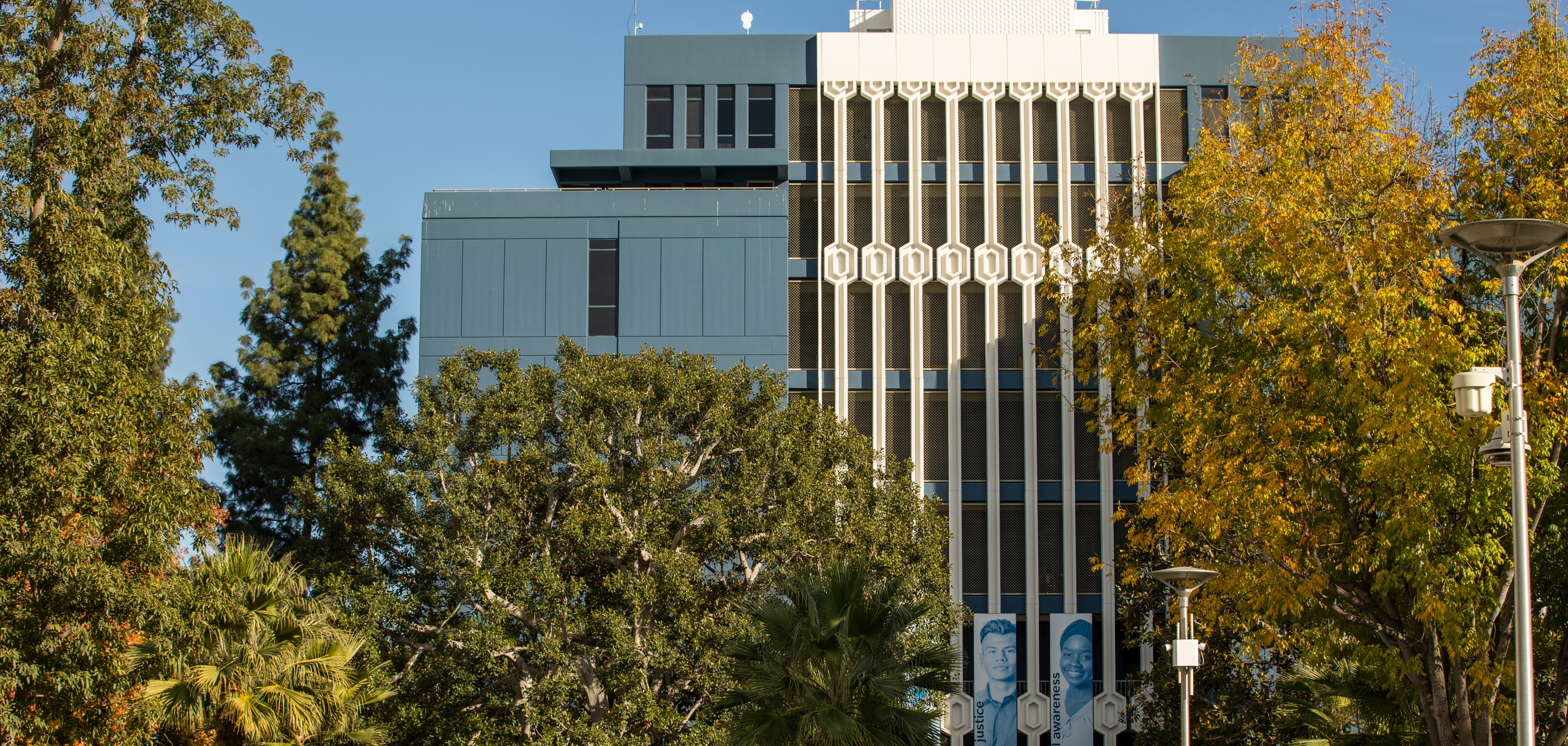 This is a cropped photo of the Humanities and Social Sciences Building