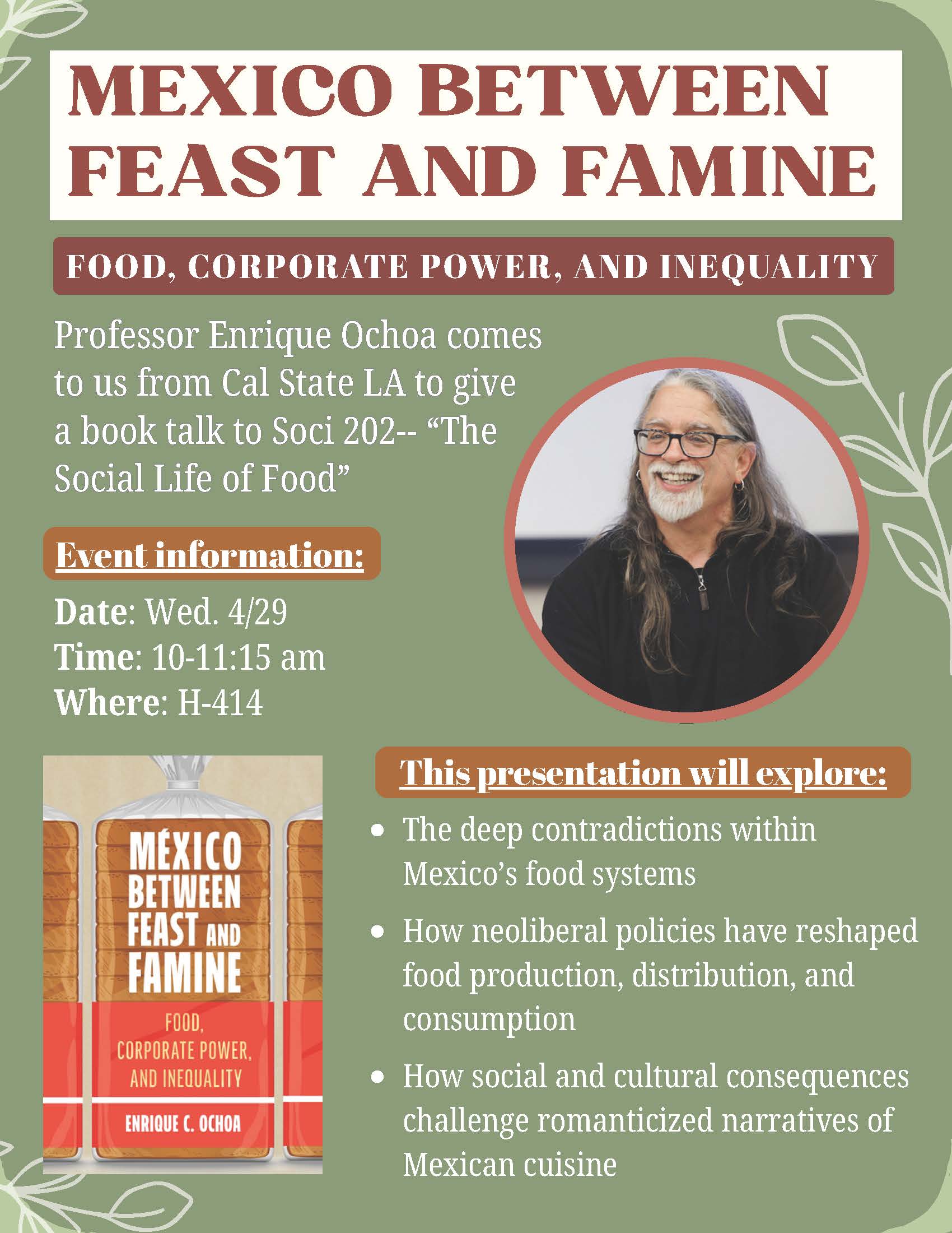 Flyer for Mexico Between Feast and Famine